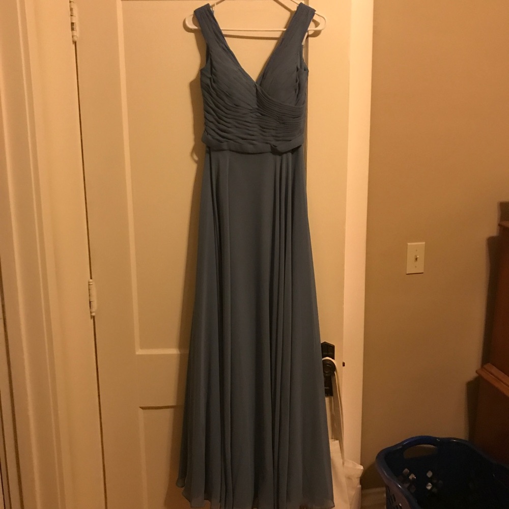 Mori Lee 21523 Bridesmaid Dress Slate Size 6